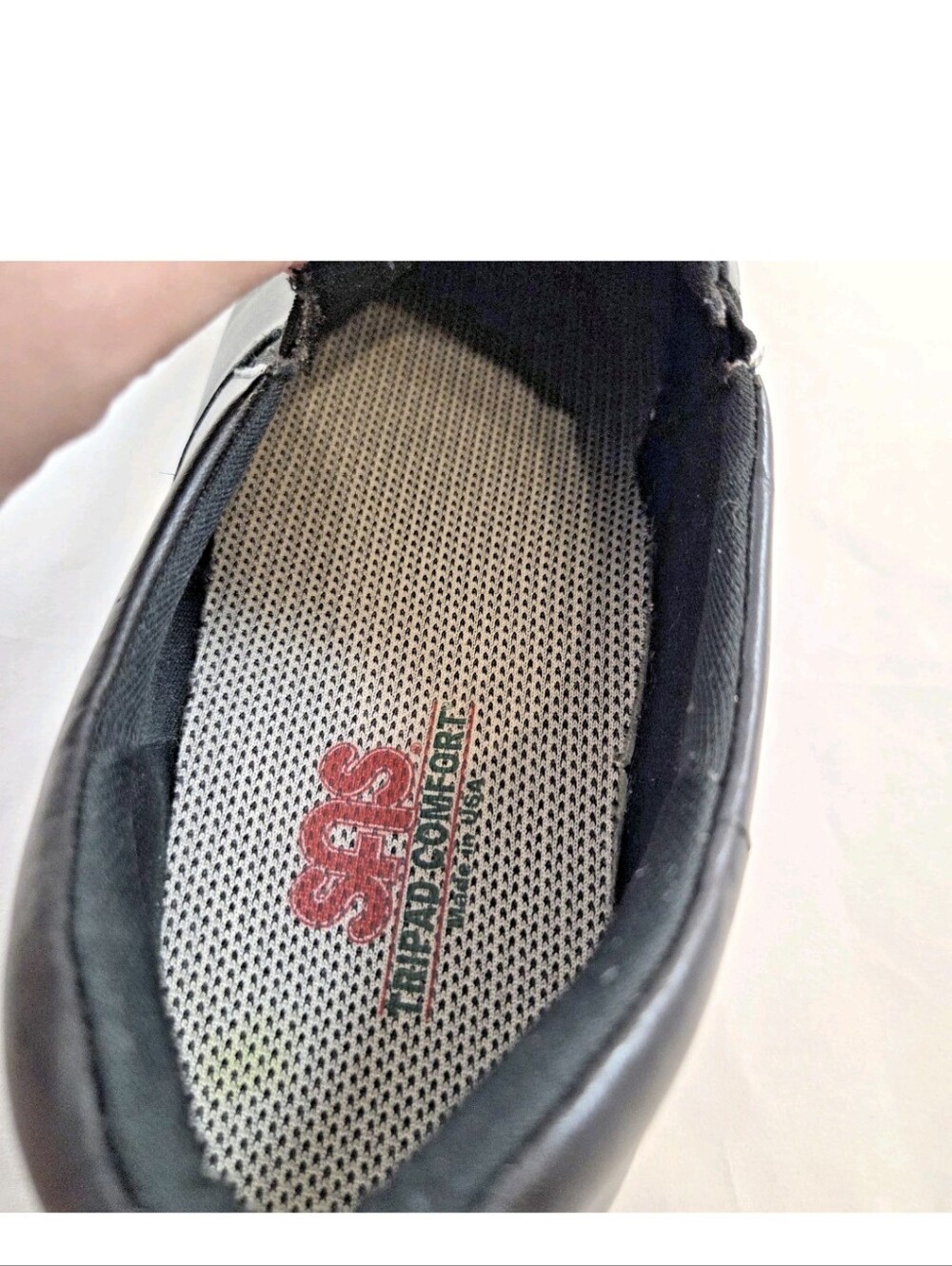 SAS Viva Black Leather Comfort Slip-On Walking Shoes Women's 12WW Wide USA - Picture 15 of 16